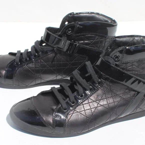 Black Christian Dior Sprint Basket High Top Shoes Sneakers Size 7 -SOLD - Picture 4 of 10